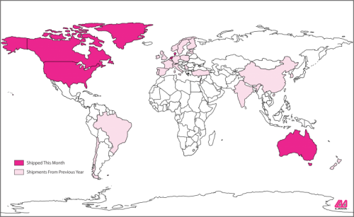 LAVA world wide map 